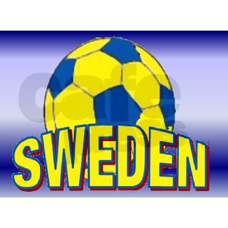Pkg of 10 5x7 Team Sweden Soccer Greeting Cards by theswedishstore