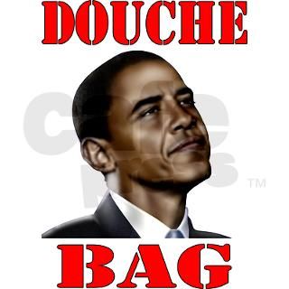 Obama the Douche Bag 1 3" Lapel Sticker (48 p by nowhiteguilt