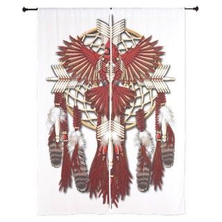 Native American Cardinal Mandala 84 Curtains by Admin_CP14613691