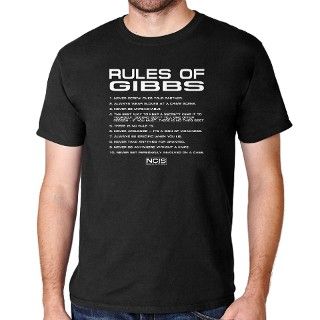 NCIS Gibbs Rules T Shirt by mediaquotes