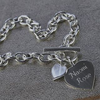 personalised solid sterling silver heart necklace by hurley burley