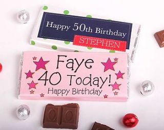 special year personalised chocolate bar by tailored chocolates and gifts