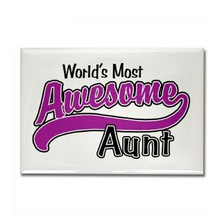 Most Awesome Aunt Rectangle Magnet by dweedletees