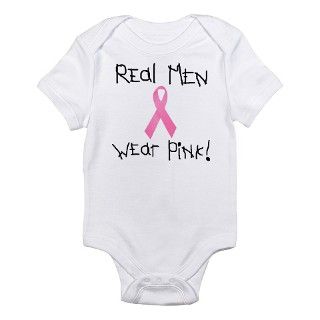 Real Men Wear Pink Infant Bodysuit by PinkRibbonBaby