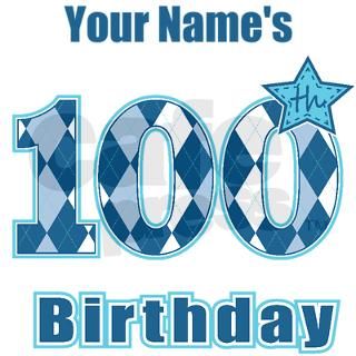 100th Birthday   Personalized Flat Cards by MightyBaby