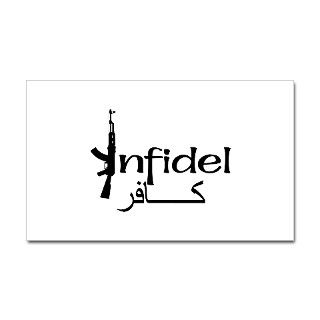 Infidel Ak47 (Arabic Text) Rectangle Decal by rotntees
