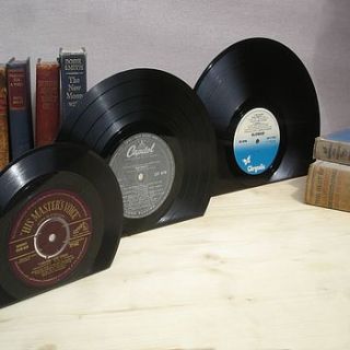 vinyl record 10 inch bookends by vinyl village