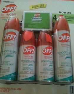 Off Family Care Smooth & Dry, "2" 2.5 Ounce Cans, "2" 4 Ounce Cans, and "4" Off Botanicals Towelettes byOFF Health & Personal Care