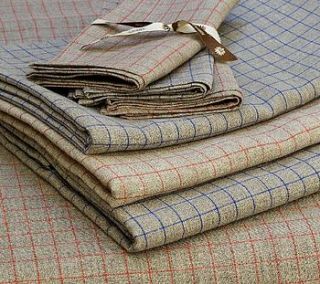 100% linen checked tablecloth by baltikana