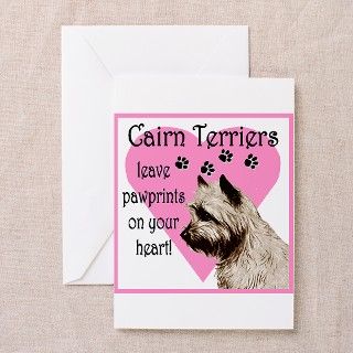 Cairn Pawprints Heart Greeting Cards (Pk of 10) by jillyjaxpetart