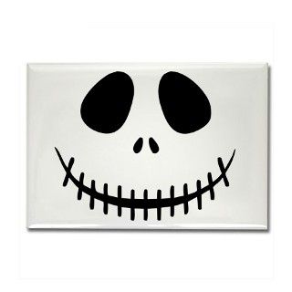 Skeleton Face Rectangle Magnet by designdivagifts