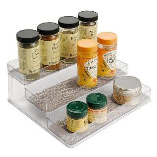 Large Stadium Spice Rack with Silver Woven Accents   Improvements Kitchen & Dining