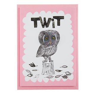 'twit' card with badge by love bessie