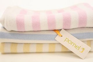 classic stripe cashmere baby blanket by pomelo baby