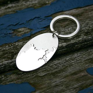 personalised coastline keyring by hannah louise lamb