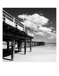 lowestoft pier, black and white print by paul cooklin