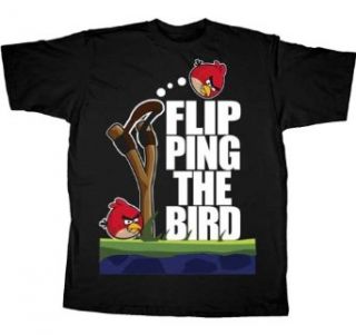 Fifth Sun Mens Angry Birds Bird Flip Short Sleeve T Shirt Clothing