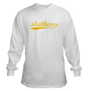 Vintage Mathews (Orange) Long Sleeve T Shirt by customvintage