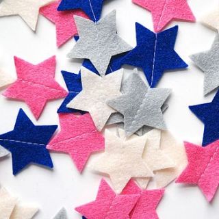 personalised felt star garland by littlenestbox