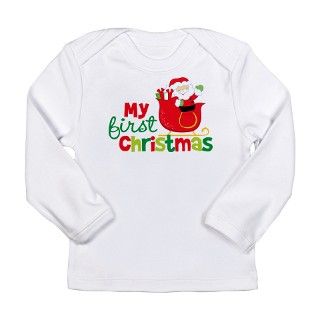Santa My 1st Christmas Long Sleeve Infant T Shirt by HeatherRogersDesigns