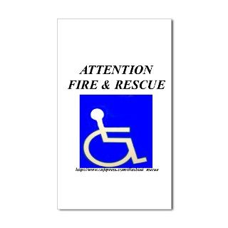 FIRE RESCUE STICKER Rectangle Decal by disabled_rescue