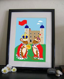 mice in the tower limited edition print by vickysworld