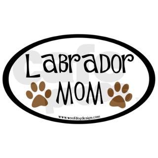 Labrador Mom Oval (inner border) Oval Sticker by Admin_CP4117350