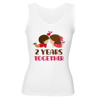 2 Years Together Anniversary Womens Tank Top by anniversarytshirts2