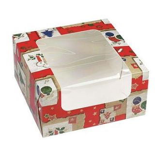 christmas cake box by little cupcake boxes