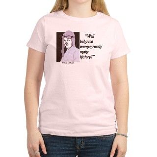 Amelia Earhart Womens Pink T Shirt by dingostuff