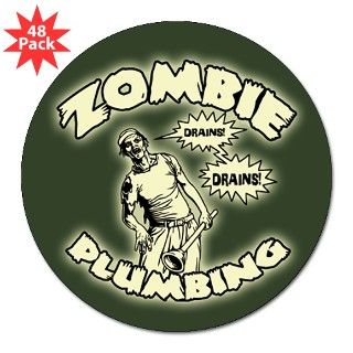 Zombie Plumbing Round Sticker by vicevoices