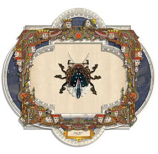 queen beetle art assemblagé by pack & tickle
