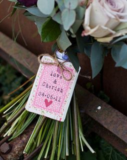 love & cherish wedding bouquet token by 'by alex'