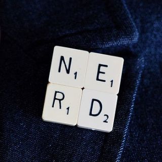 personalised vintage scrabble tile brooch by bookish england