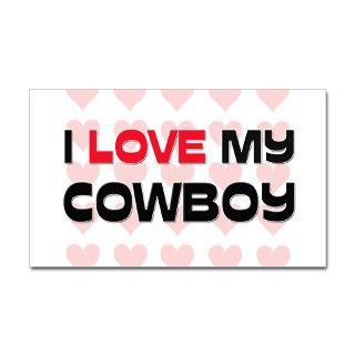 I Love My Cowboy Rectangle Decal by hotjobs