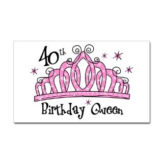 Tiara 40th Birthday Queen Decal by pinkinkart