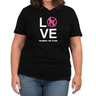 HG love Womens Plus Size V Neck Dark T Shirt by ElinesDesigns