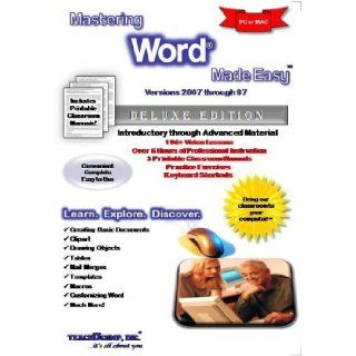 Mastering Microsoft Word Made Easy Training Tutorial v. 2007 through 97   How to use MS Word Video e Book Manual Guide. Even dummies can learn fromthrough Advanced material from Professor Joe TeachUcomp, Inc. 9781934131251 Books