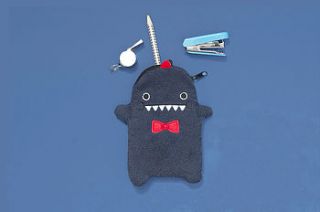 blue dino phone and gadget holder by noodoll