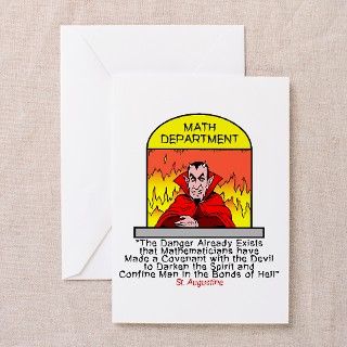 Mathematicians and Satan Greeting Cards (Pk of 10) by stickerwizard