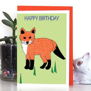 fox cub birthday card by superfumi
