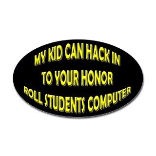 anti honor roll Oval Decal by dotted_quad