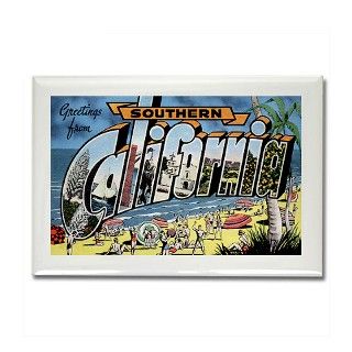 Southern California CA Greetings Rectangle Magnet by greetings_from
