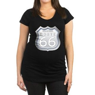 Oklahoma Route 66   Grey Maternity T Shirt by FreewayGear