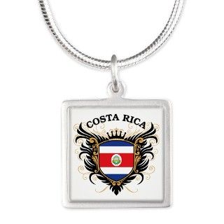 Costa Rica Silver Square Necklace by pridegiftshop