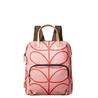 matt laminated orla kiely backpack pink by little baby company