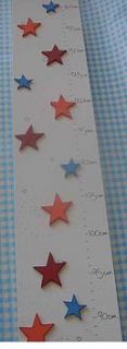 multi coloured stars height chart by hickory dickory designs