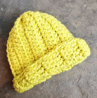 hand crochet light reflective beanie hat by the little lancashire smallholding