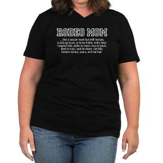 Rodeo Mom Womens Plus Size V Neck Dark T Shirt by barnburner