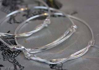 handmade silver knot bangle by jemima lumley jewellery